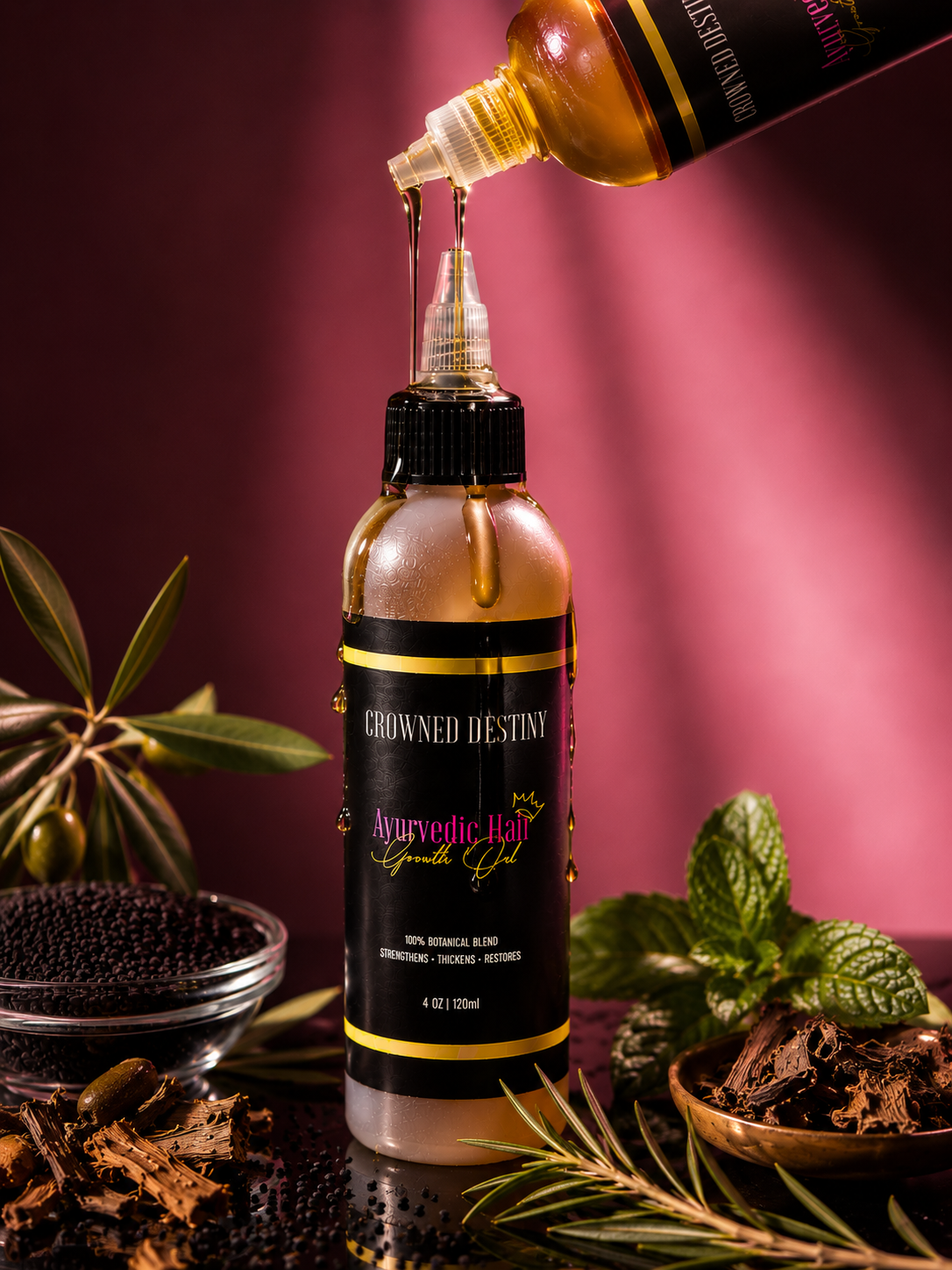 Ayurvedic Herbal Growth Oil - 4oz.